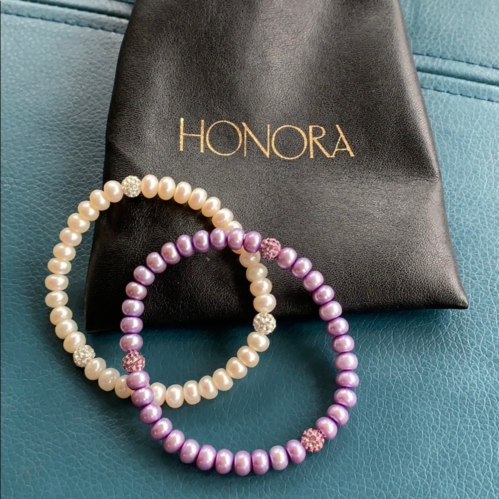 Pair of Honora freshwater pearl bracelets